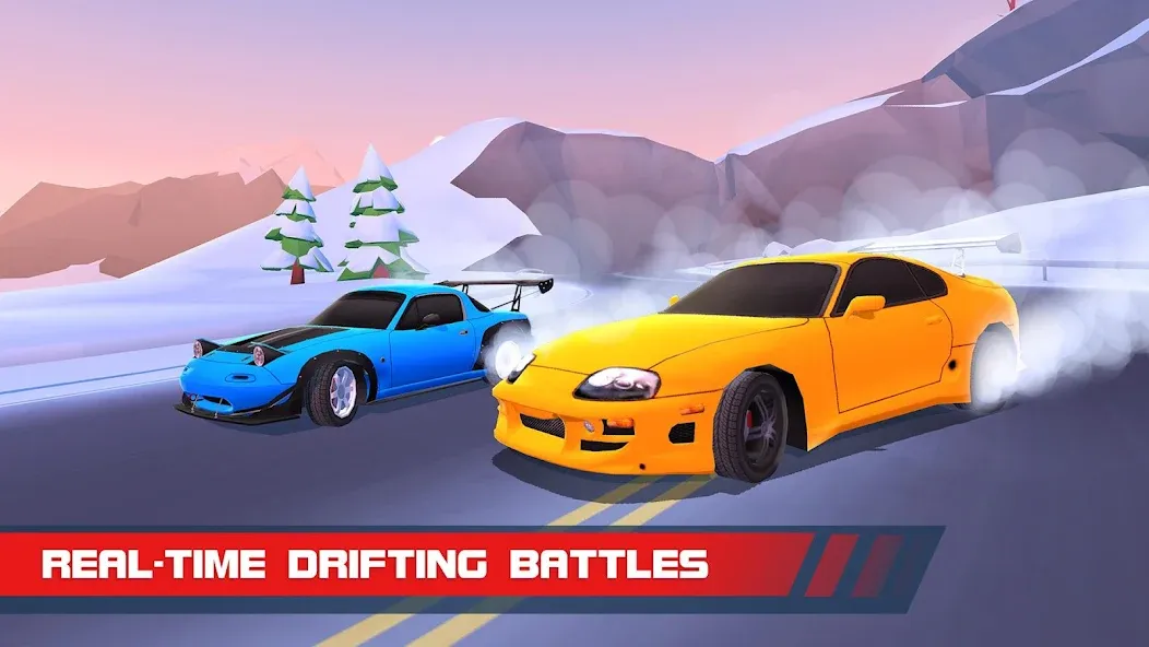 Drift Clash Online Racing (Дрифт Клаш) МОД/Взлом [Бесконечные деньги, Монеты и Мега MOD] Screenshot 2