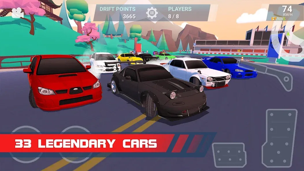 Drift Clash Online Racing (Дрифт Клаш) МОД/Взлом [Бесконечные деньги, Монеты и Мега MOD] Screenshot 4