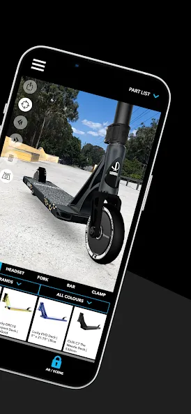 Scooter 3D custom builder (Скутер 3D настраиваемый конструктор) МОД/Взлом [Все открыто, Дополнительные деньги и Меню MOD] Screenshot 2