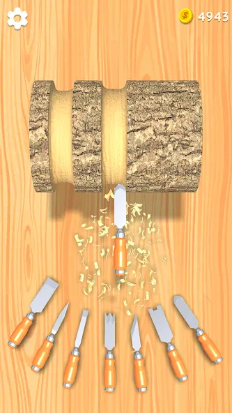 Wood Turning 3D - Carving Game МОД/Взлом [Бесконечные деньги, Монеты и Мега MOD] Screenshot 1