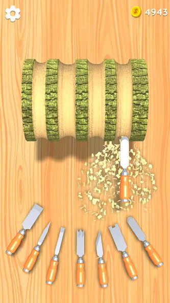Wood Turning 3D - Carving Game МОД/Взлом [Бесконечные деньги, Монеты и Мега MOD] Screenshot 3