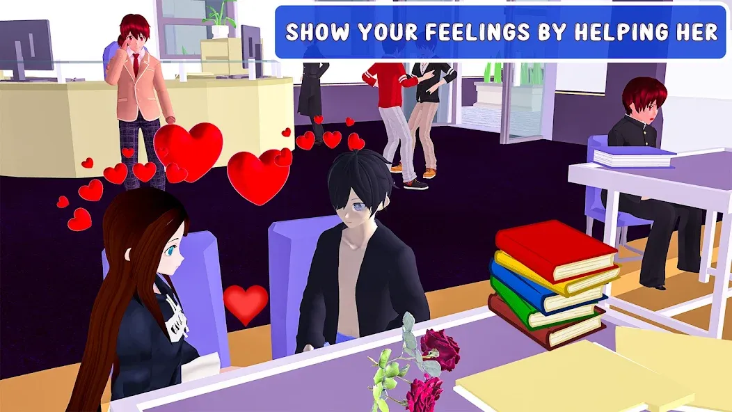 Anime High School Love Story МОД/Взлом [Бесконечные деньги, Монеты и Мега MOD] Screenshot 2
