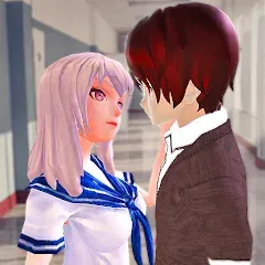 Скачать Взломанная Anime High School Love Story (Все выборы бесплатны) на Андроид