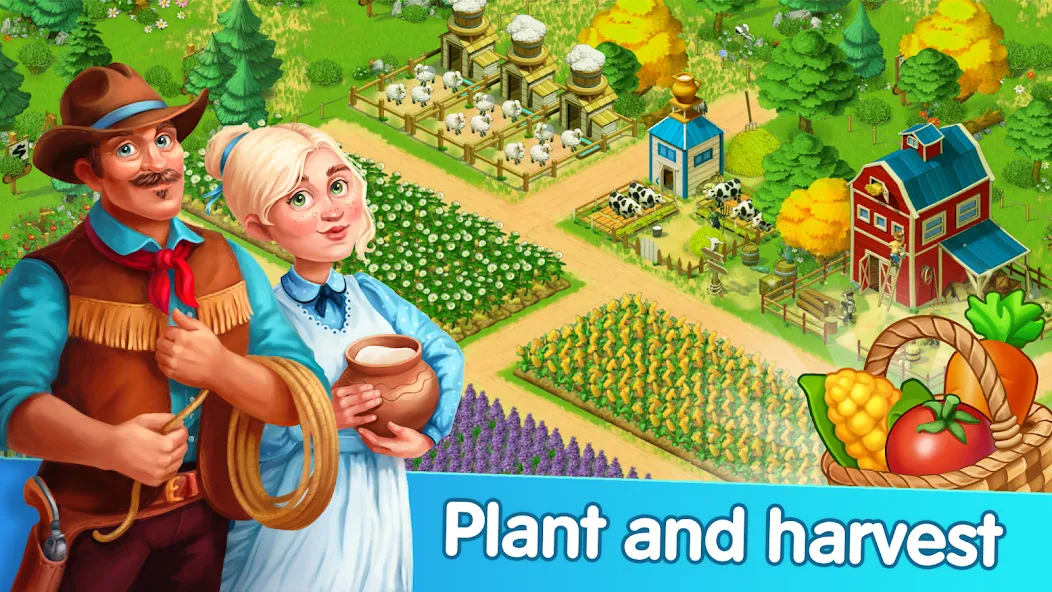 Homesteads: Dream Farm (Хомстедс) МОД/Взлом [Меню, Бесконечные монеты и Открытые уровни] Screenshot 2