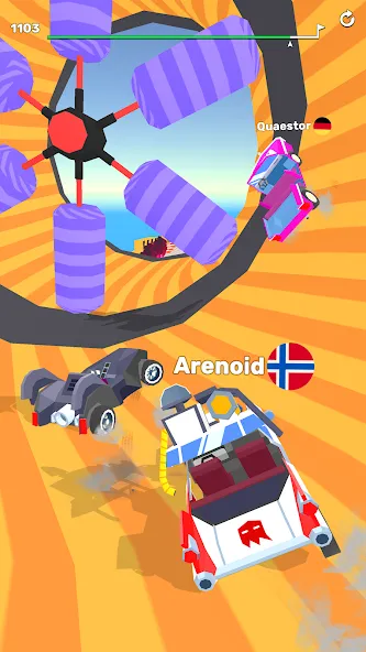 Ramp Racing 3D — Extreme Race МОД/Взлом [Все открыто, Дополнительные деньги и Меню MOD] Screenshot 3