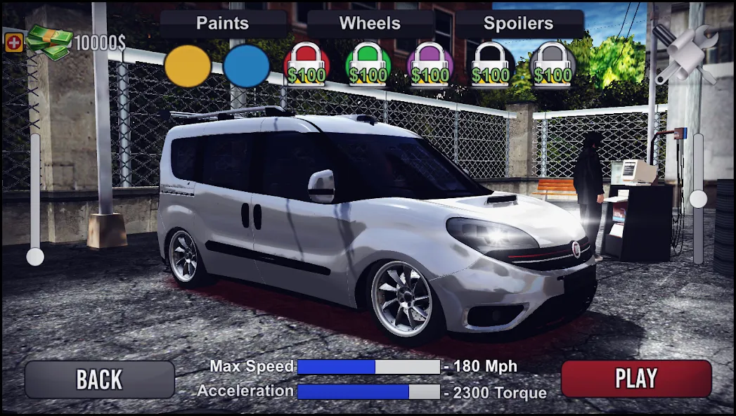 Doblo Drift Simulator (Добло Дрифт Симулятор) МОД/Взлом [Все открыто, Дополнительные деньги и Меню MOD] Screenshot 2