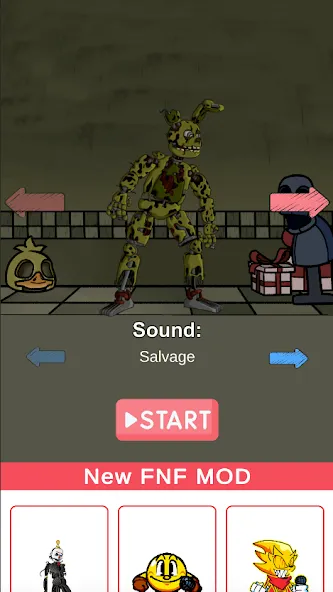 FNF Springtrap Mod Test (Мод Тест) МОД/Взлом [Все открыто, Дополнительные деньги и Меню MOD] Screenshot 1