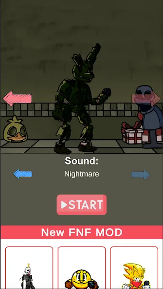 FNF Springtrap Mod Test (Мод Тест) МОД/Взлом [Все открыто, Дополнительные деньги и Меню MOD] Screenshot 2