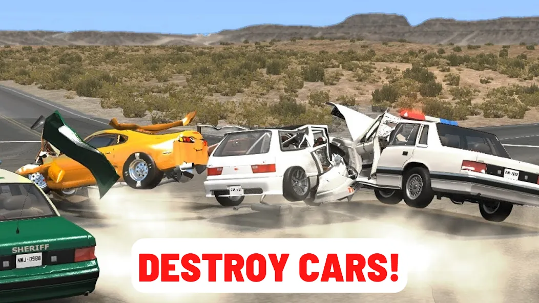 Car Crashing Simulator (Кар Крэшинг Симулятор) МОД/Взлом [Все открыто, Дополнительные деньги и Меню MOD] Screenshot 1