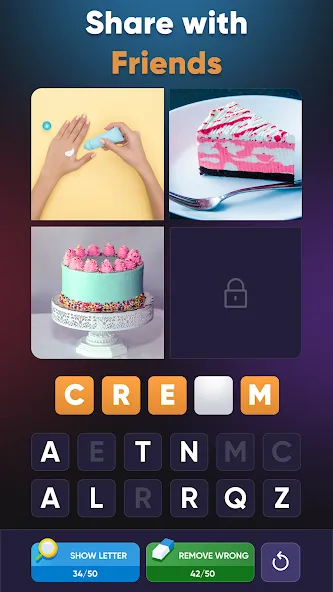 4 Pics 1 Word: Guessing Games МОД/Взлом [Много денег, Монет и Все открыто] Screenshot 3