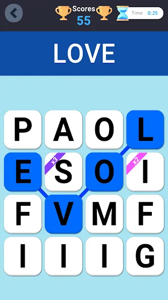 Wordell - Word Guess Fillword МОД/Взлом [Меню, Бесконечные монеты и Открытые уровни] Screenshot 1