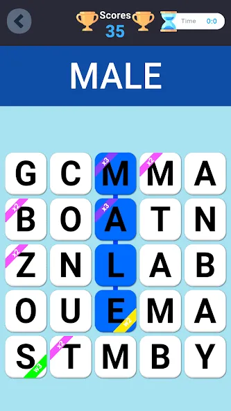 Wordell - Word Guess Fillword МОД/Взлом [Меню, Бесконечные монеты и Открытые уровни] Screenshot 3