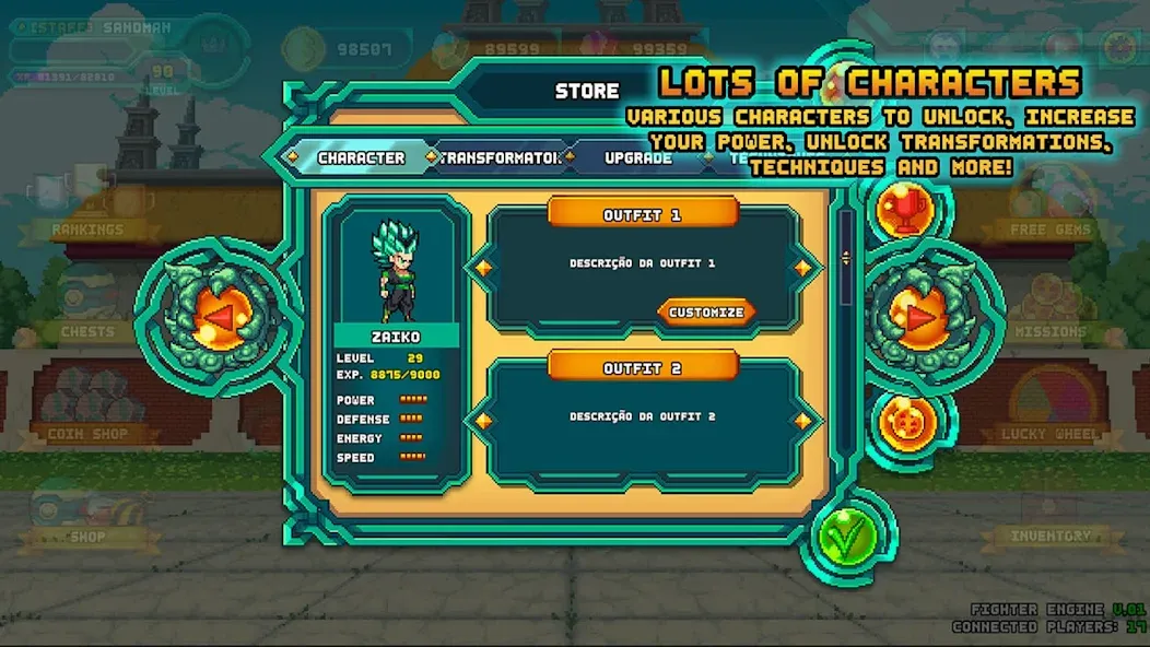XENO BALL: LEGENDS WARRIORS (Ксено болл) МОД/Взлом [Деньги, Монеты и Меню MOD] Screenshot 4