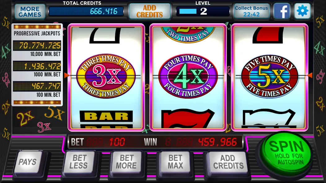 777 Slots Casino Classic Slots (Слоты Казино Классические Слоты) МОД/Взлом [Бесконечные деньги, Монеты и Мега MOD] Screenshot 3