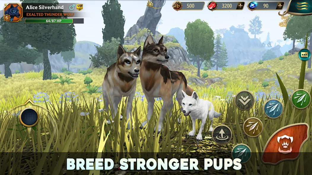 Wolf Tales - Wild Animal Sim (Вулф Тейлс) МОД/Взлом [Деньги, Монеты и Меню MOD] Screenshot 1