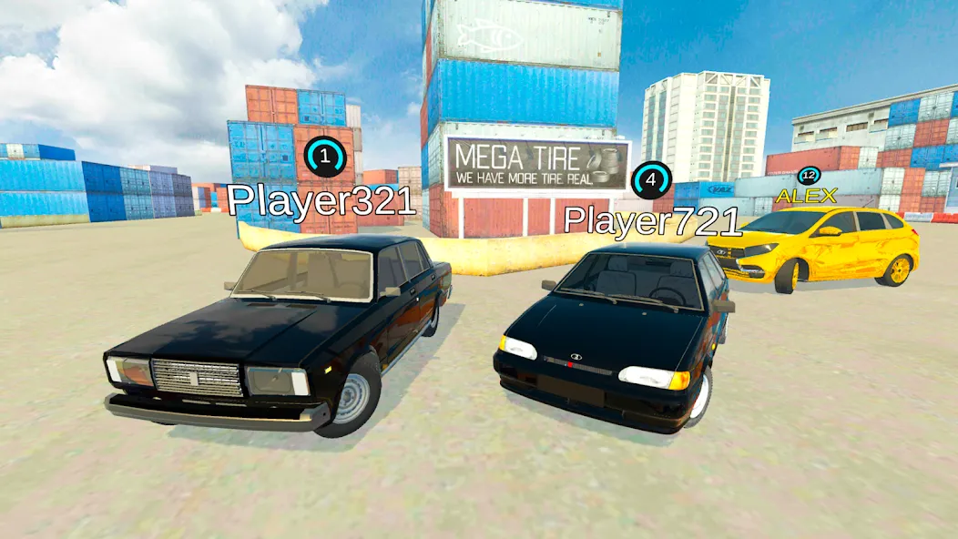 Lada Drift Simulator - Online МОД/Взлом [Меню, Бесконечные монеты и Открытые уровни] Screenshot 2