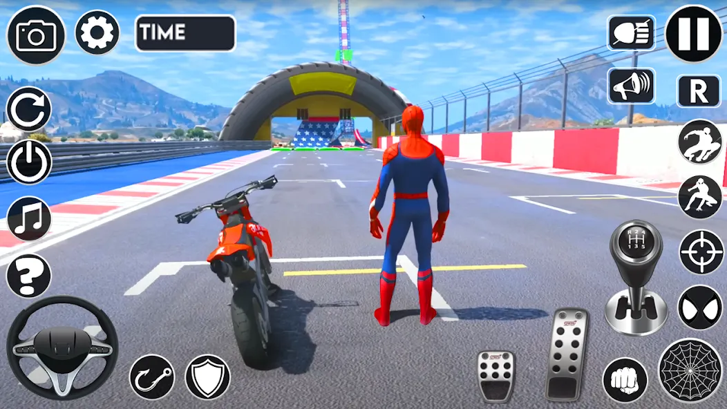 Superhero Tricky Bike Stunt (упергерой Трики Байк Стант) МОД/Взлом [Все открыто, Дополнительные деньги и Меню MOD] Screenshot 1