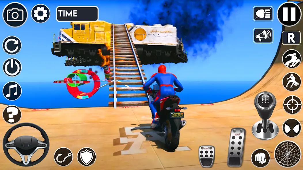 Superhero Tricky Bike Stunt (упергерой Трики Байк Стант) МОД/Взлом [Все открыто, Дополнительные деньги и Меню MOD] Screenshot 2