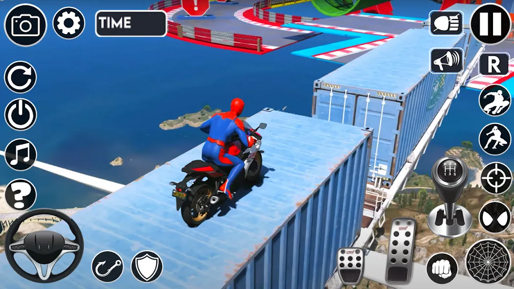 Superhero Tricky Bike Stunt (упергерой Трики Байк Стант) МОД/Взлом [Все открыто, Дополнительные деньги и Меню MOD] Screenshot 4