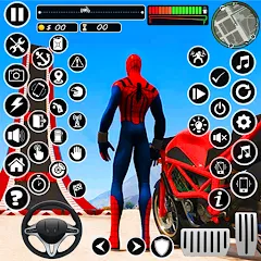 Скачать Superhero Tricky Bike Stunt Взломанная на много денег и все мотоциклы бесплатно