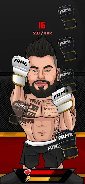 FAME MMA APP (ФЕЙМ ММА АПП) МОД/Взлом [Меню, Бесконечные монеты и Открытые уровни] Screenshot 3