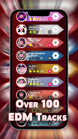 Dash'n'Beat - EDM Rhythm game МОД/Взлом [Много денег, Монет и Все открыто] Screenshot 1