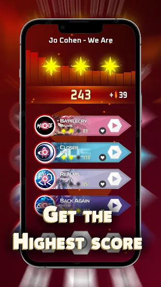 Dash'n'Beat - EDM Rhythm game МОД/Взлом [Много денег, Монет и Все открыто] Screenshot 4