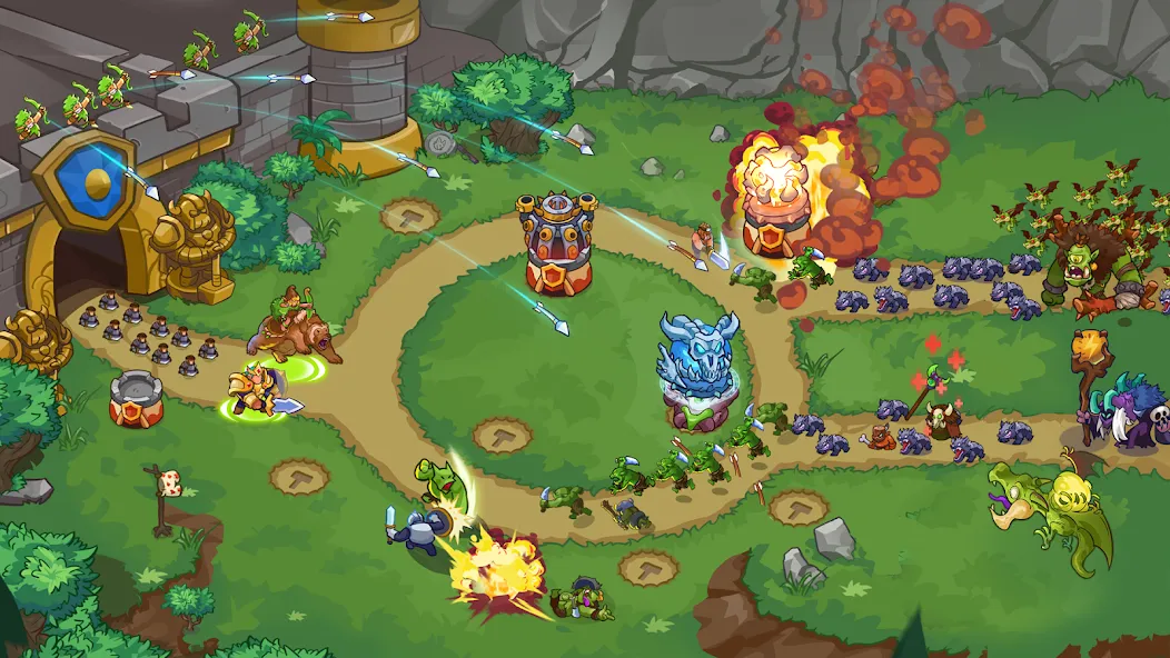 King of Defense 2: Epic TD (Кинг оф Дефенс 2) МОД/Взлом [Много монет, Открытые уровни и Мега MOD] Screenshot 1
