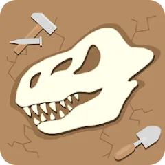 Скачать Взломанная Dino Fossil Dig - Jurassic Adv (Много денег) на Android