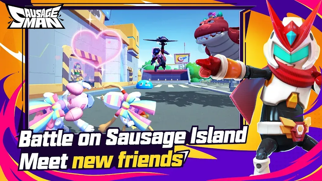 Sausage Man (Сосискамен) МОД/Взлом [Меню, Бесконечные монеты и Открытые уровни] Screenshot 3