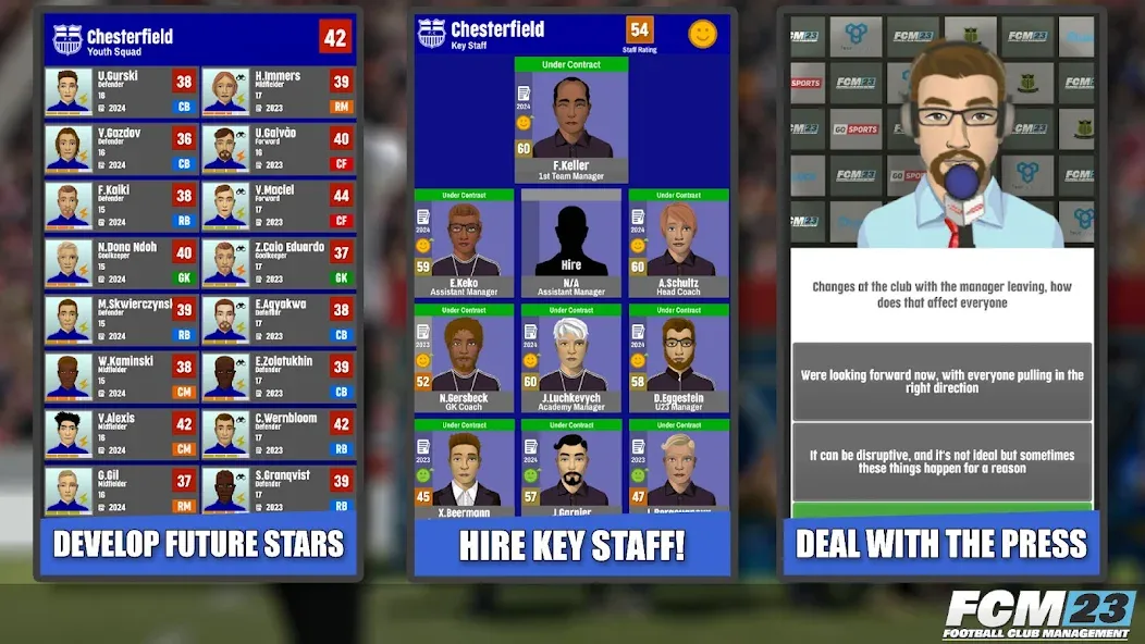 FCM23 Soccer Club Management (Футбольное клубное управление 2023) МОД/Взлом [Меню, Бесконечные монеты и Открытые уровни] Screenshot 4