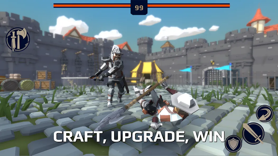 Slash Polygon: Medieval PVP (Слэш Полигон Онлайн ПВП арена) МОД/Взлом [Все открыто, Дополнительные деньги и Меню MOD] Screenshot 4