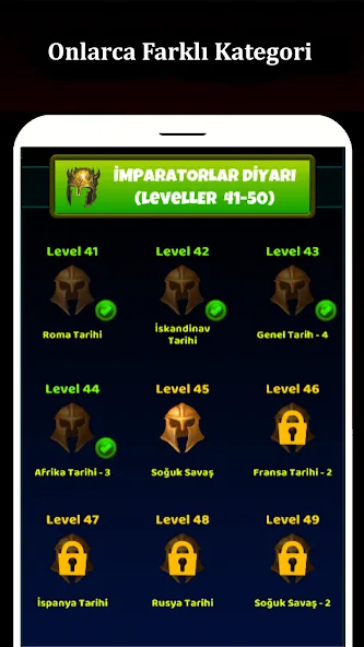 Tarih Bilgi Yarışması МОД/Взлом [Меню, Бесконечные монеты и Открытые уровни] Screenshot 3