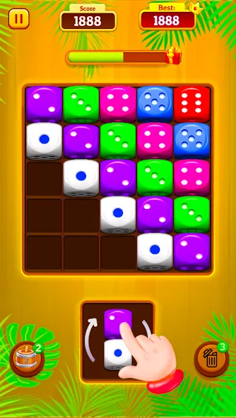 Dice Merge: Dice Mania Game (Дайс Мердж) МОД/Взлом [Меню, Бесконечные монеты и Открытые уровни] Screenshot 3