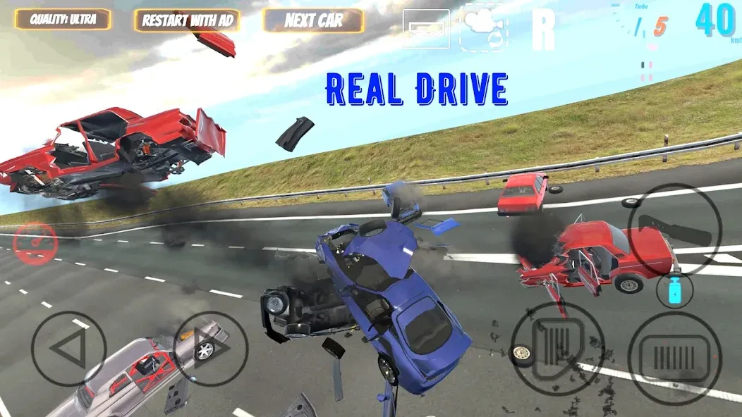 Real Drive (Риал Драйв) МОД/Взлом [Меню, Бесконечные монеты и Открытые уровни] Screenshot 1