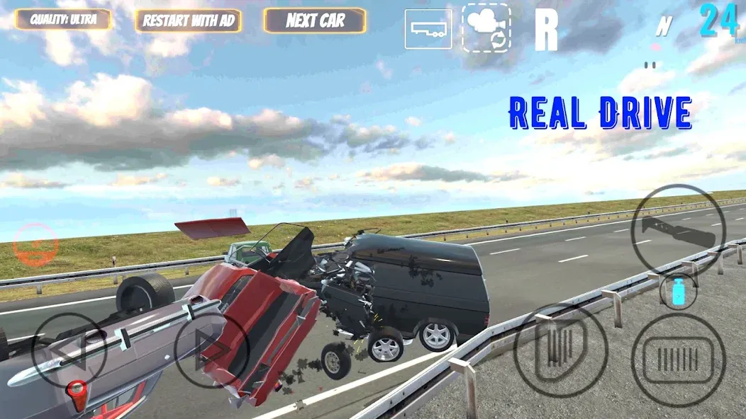 Real Drive (Риал Драйв) МОД/Взлом [Меню, Бесконечные монеты и Открытые уровни] Screenshot 2