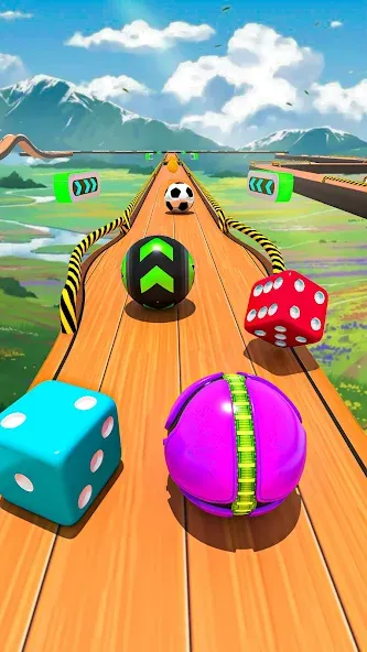 Rolling Ball Game Hop Ball Run (Гоинг Боллс Гейм) МОД/Взлом [Меню, Бесконечные монеты и Открытые уровни] Screenshot 2