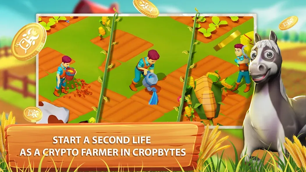 CropBytes: A Crypto Farm Game (КропБайтс) МОД/Взлом [Все открыто, Дополнительные деньги и Меню MOD] Screenshot 1