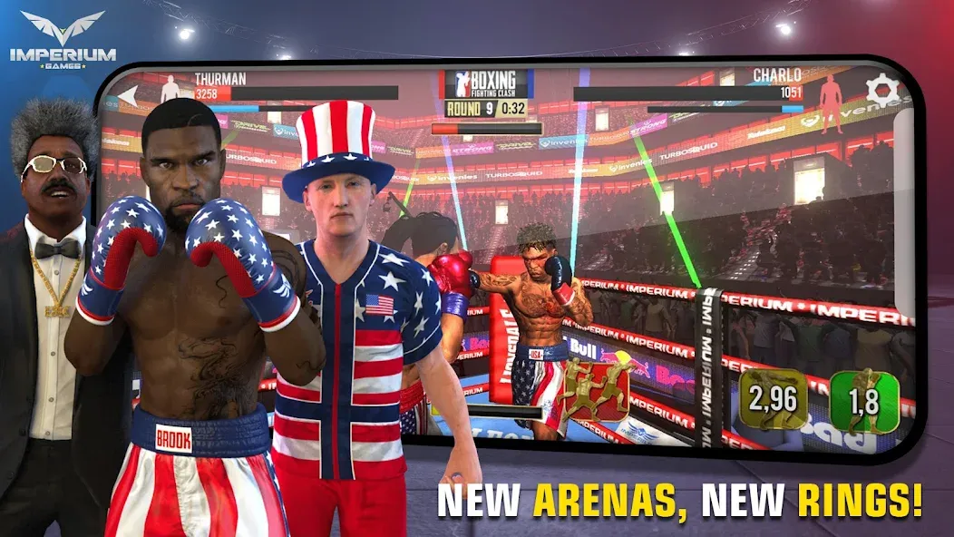 Boxing - Fighting Clash (Боксинг) МОД/Взлом [Меню, Бесконечные монеты и Открытые уровни] Screenshot 3