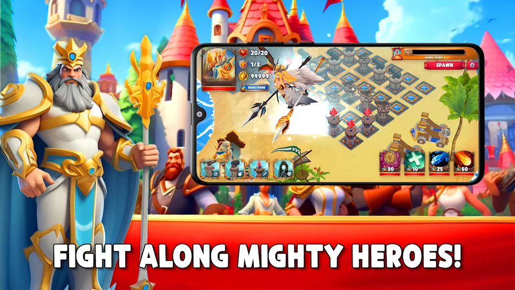 Gaiarus: TD Battles & Heroes МОД/Взлом [Бесконечные деньги, Монеты и Мега MOD] Screenshot 3
