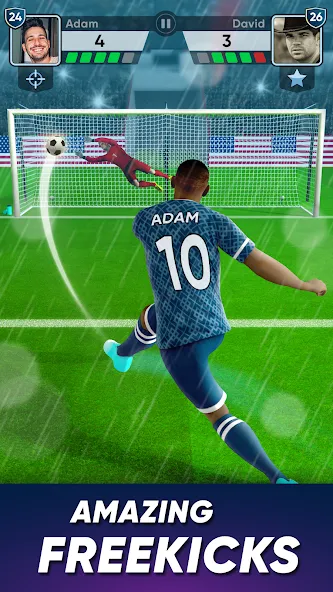 SOCCER Kicks - Stars Strike 24 (ФУТБОЛ Киксы) МОД/Взлом [Много монет, Открытые уровни и Мега MOD] Screenshot 2