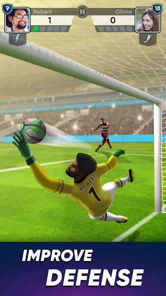 SOCCER Kicks - Stars Strike 24 (ФУТБОЛ Киксы) МОД/Взлом [Много монет, Открытые уровни и Мега MOD] Screenshot 4