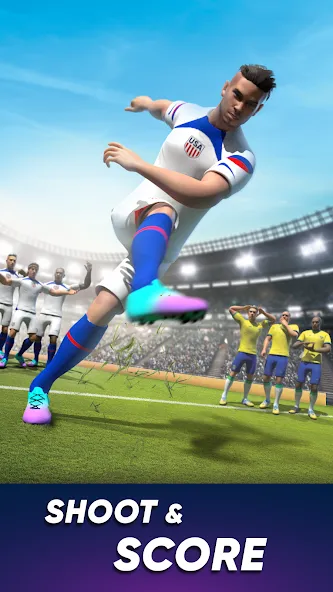 SOCCER Kicks - Stars Strike 24 (ФУТБОЛ Киксы) МОД/Взлом [Много монет, Открытые уровни и Мега MOD] Screenshot 5