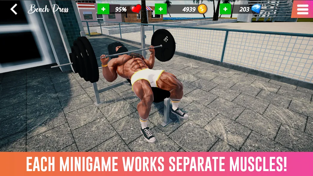 Iron Muscle IV - GYM simulator (Айрон Масл АйВи) МОД/Взлом [Много денег, Монет и Все открыто] Screenshot 3
