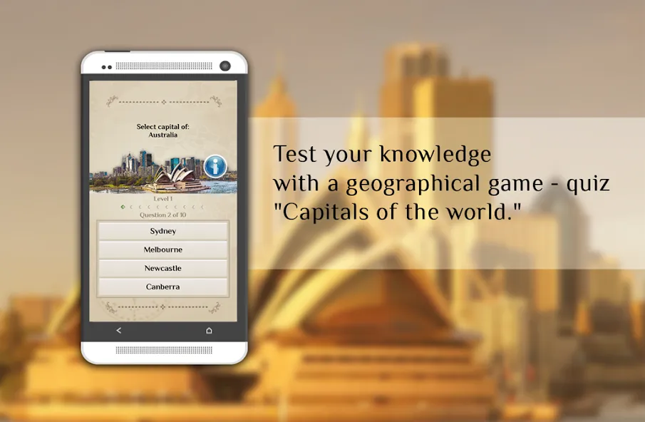 Quiz-Capitals of the world МОД/Взлом [Все открыто, Дополнительные деньги и Меню MOD] Screenshot 2