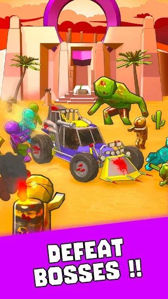 Tires & Fires: Zombie Survival МОД/Взлом [Бесконечные деньги, Монеты и Мега MOD] Screenshot 2