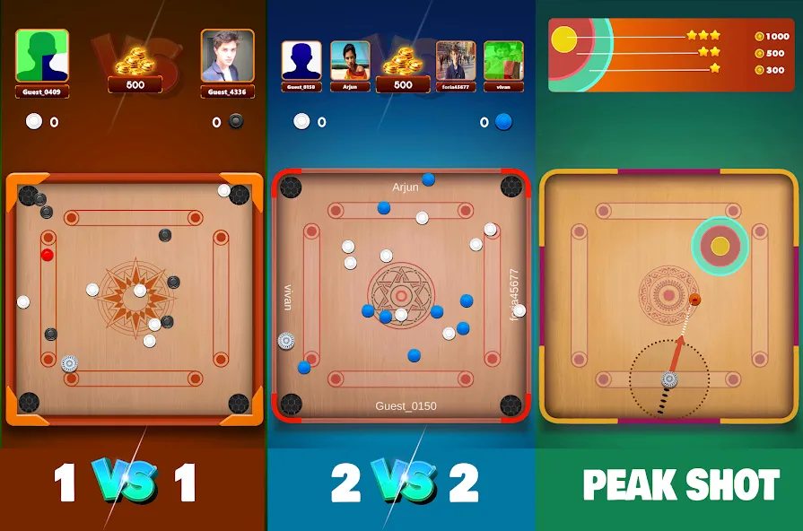 Carrom Board Clash : Pool game (Карром борд пул игра) МОД/Взлом [Бесконечные деньги, Монеты и Мега MOD] Screenshot 4