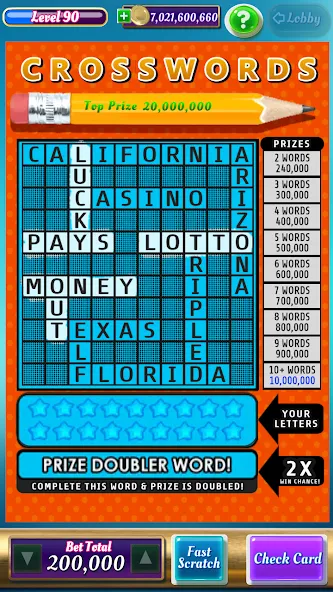 Scratch Off Lottery Casino (Скретч Офф Лотерейное Казино) МОД/Взлом [Все открыто, Дополнительные деньги и Меню MOD] Screenshot 5