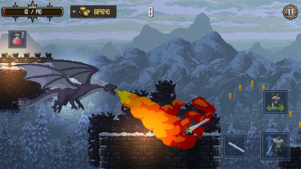 Deathblaze Action Platformer (Смертельное пламя Экшен Платформер) МОД/Взлом [Бесконечные деньги, Монеты и Мега MOD] Screenshot 5