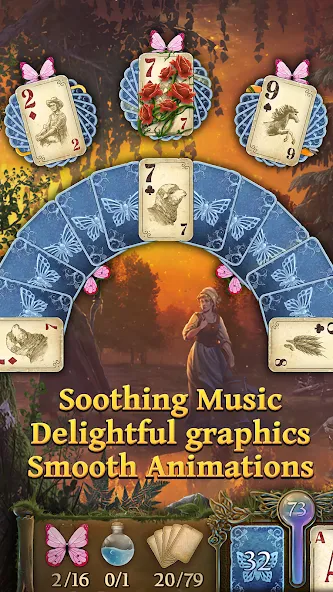Solitaire Fairytale (Солитер Сказка) МОД/Взлом [Все открыто, Дополнительные деньги и Меню MOD] Screenshot 5